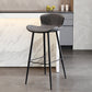 Black Metal Base Bar and Counter Stool Industrial Style Indoor Stool for Patio Use