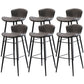 Black Metal Base Bar and Counter Stool Industrial Style Indoor Stool for Patio Use