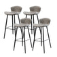 Black Metal Base Bar and Counter Stool Industrial Style Indoor Stool for Patio Use