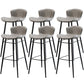 Black Metal Base Bar and Counter Stool Industrial Style Indoor Stool for Patio Use