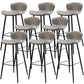 Black Metal Base Bar and Counter Stool Industrial Style Indoor Stool for Patio Use