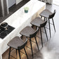 Black Metal Base Bar and Counter Stool Industrial Style Indoor Stool for Patio Use