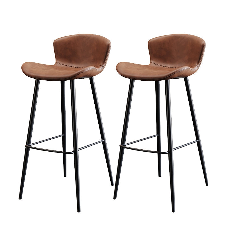 Black Metal Base Bar and Counter Stool Industrial Style Indoor Stool for Patio Use