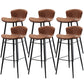 Black Metal Base Bar and Counter Stool Industrial Style Indoor Stool for Patio Use