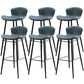 Black Metal Base Bar and Counter Stool Industrial Style Indoor Stool for Patio Use