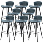 Black Metal Base Bar and Counter Stool Industrial Style Indoor Stool for Patio Use