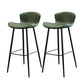 Black Metal Base Bar and Counter Stool Industrial Style Indoor Stool for Patio Use