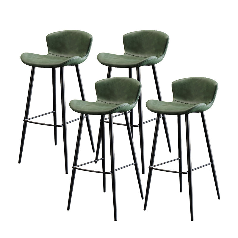 Black Metal Base Bar and Counter Stool Industrial Style Indoor Stool for Patio Use