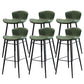 Black Metal Base Bar and Counter Stool Industrial Style Indoor Stool for Patio Use