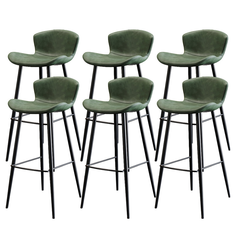 Black Metal Base Bar and Counter Stool Industrial Style Indoor Stool for Patio Use