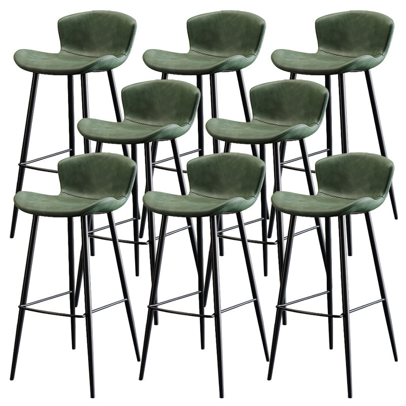 Black Metal Base Bar and Counter Stool Industrial Style Indoor Stool for Patio Use