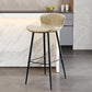 Black Metal Base Bar and Counter Stool Industrial Style Indoor Stool for Patio Use