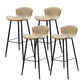Black Metal Base Bar and Counter Stool Industrial Style Indoor Stool for Patio Use