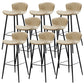 Black Metal Base Bar and Counter Stool Industrial Style Indoor Stool for Patio Use