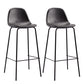 Black Metal Base Bar and Counter Stool Industrial Style Indoor Stool Black 2 Piece Set Bar Stool(30"H) Clearhalo 'Bar Furniture' 'Bar Stools' 'bar_stools' 'furn' 'furn_bar_stools' 'Furniture' 'Kitchen & Dining Furniture' 7288619