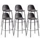Black Metal Base Bar and Counter Stool Industrial Style Indoor Stool Black 6 Piece Set Bar Stool(30"H) Clearhalo 'Bar Furniture' 'Bar Stools' 'bar_stools' 'furn' 'furn_bar_stools' 'Furniture' 'Kitchen & Dining Furniture' 7288623