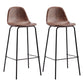 Black Metal Base Bar and Counter Stool Industrial Style Indoor Stool Coffee 2 Piece Set Bar Stool(30"H) Clearhalo 'Bar Furniture' 'Bar Stools' 'bar_stools' 'furn' 'furn_bar_stools' 'Furniture' 'Kitchen & Dining Furniture' 7288640