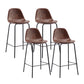 Black Metal Base Bar and Counter Stool Industrial Style Indoor Stool Coffee 4 Piece Set Clearhalo 'Bar Furniture' 'Bar Stools' 'bar_stools' 'furn' 'furn_bar_stools' 'Furniture' 'Kitchen & Dining Furniture' 7288657