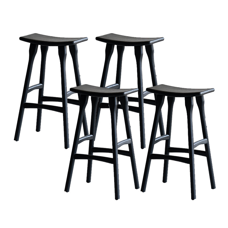 Nordic Style Bar Stool Solid Wood Counter Stool for Living Room