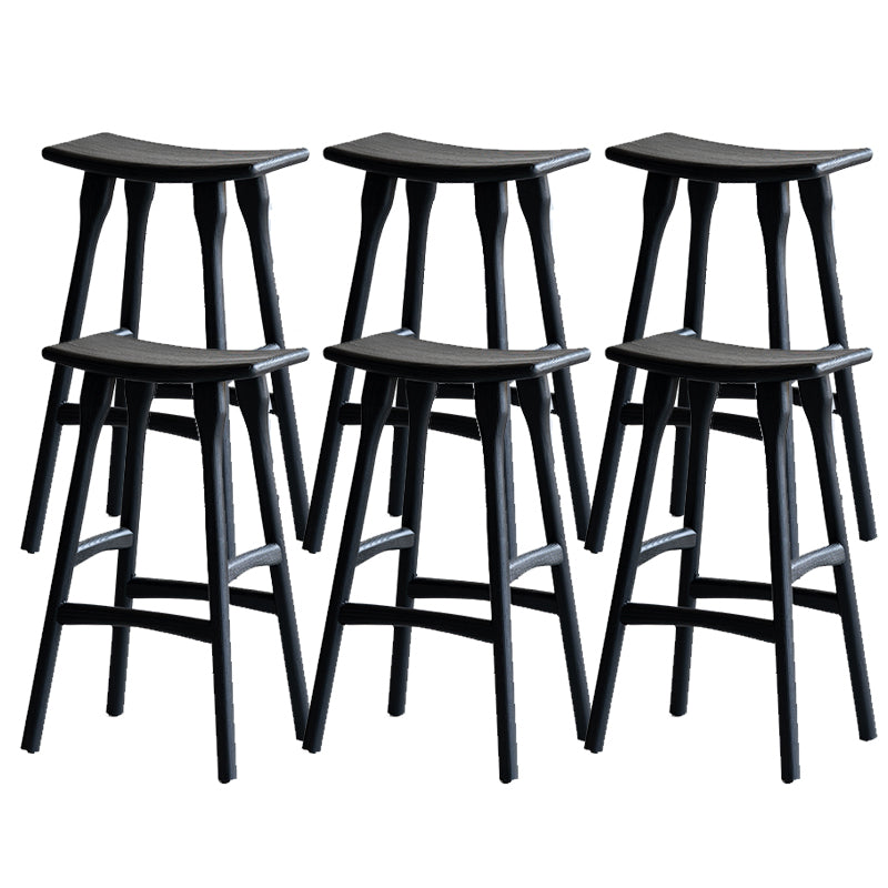 Nordic Style Bar Stool Solid Wood Counter Stool for Living Room