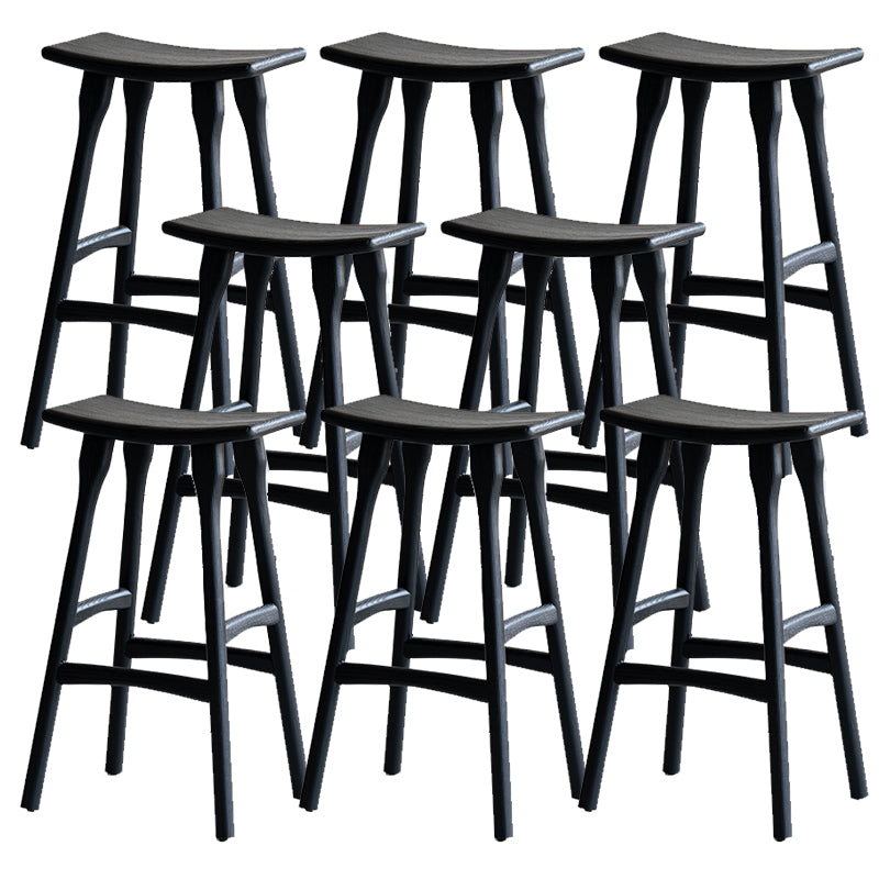 Nordic Style Bar Stool Solid Wood Counter Stool for Living Room