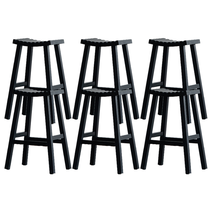 Nordic Style Bar Stool Solid Wood Counter Stool for Living Room