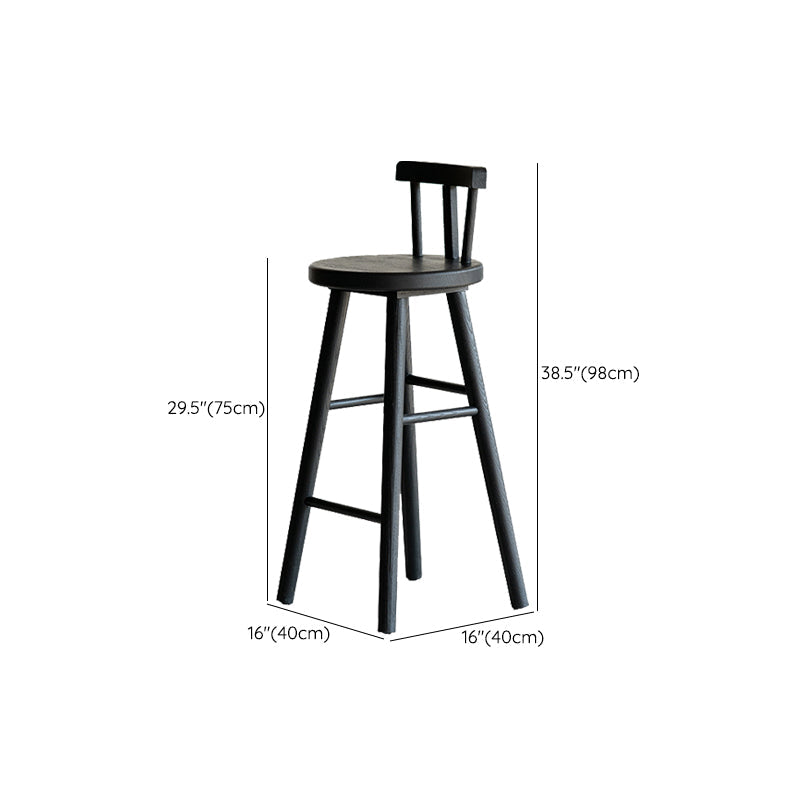 Nordic Style Bar Stool Solid Wood Counter Stool for Living Room