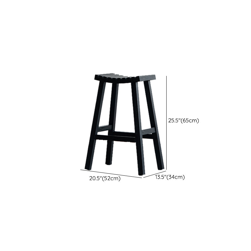 Nordic Style Bar Stool Solid Wood Counter Stool for Living Room