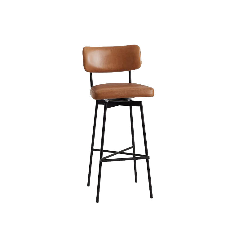 Low Back Dining Stools Upholstered Bar Stools with Metal Base Clearhalo 'Bar Furniture' 'Bar Stools' 'bar_stools' 'furn' 'furn_bar_stools' 'Furniture' 'Kitchen & Dining Furniture' 7288755