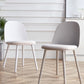 Modern Simple Side Chair Upholstered Dining Chair with Plastic Base for Kitchen