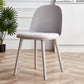 Modern Simple Side Chair Upholstered Dining Chair with Plastic Base for Kitchen
