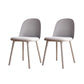 Modern Simple Side Chair Upholstered Dining Chair with Plastic Base for Kitchen