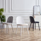 Modern Simple Side Chair Upholstered Dining Chair with Plastic Base for Kitchen