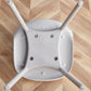 Modern Simple Side Chair Upholstered Dining Chair with Plastic Base for Kitchen