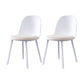 Modern Simple Side Chair Upholstered Dining Chair with Plastic Base for Kitchen