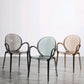 Modern Simple Arm Chair Plastic Base Stackable Dining Chair for Kitchen Clearhalo 'Dining Chairs' 'Dining Tables & Seating' 'dining_chair' 'furn' 'furn_dining_chair' 'Furniture' 'Kitchen & Dining Furniture' 7289256