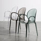 Modern Simple Arm Chair Plastic Base Stackable Dining Chair for Kitchen Clearhalo 'Dining Chairs' 'Dining Tables & Seating' 'dining_chair' 'furn' 'furn_dining_chair' 'Furniture' 'Kitchen & Dining Furniture' 7289259