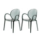 Modern Simple Arm Chair Plastic Base Stackable Dining Chair for Kitchen Green 2 Piece Set Clearhalo 'Dining Chairs' 'Dining Tables & Seating' 'dining_chair' 'furn' 'furn_dining_chair' 'Furniture' 'Kitchen & Dining Furniture' 7289267