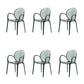 Modern Simple Arm Chair Plastic Base Stackable Dining Chair for Kitchen Green 6 Piece Set Clearhalo 'Dining Chairs' 'Dining Tables & Seating' 'dining_chair' 'furn' 'furn_dining_chair' 'Furniture' 'Kitchen & Dining Furniture' 7289271