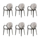 Modern Simple Arm Chair Plastic Base Stackable Dining Chair for Kitchen Smoke Gray 6 Piece Set Clearhalo 'Dining Chairs' 'Dining Tables & Seating' 'dining_chair' 'furn' 'furn_dining_chair' 'Furniture' 'Kitchen & Dining Furniture' 7289283