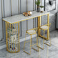 Glam Stone Bar Table Golden Base Storable Table for Living Room Clearhalo 'Bar Furniture' 'Bar Tables' 'bar_tables' 'furn' 'furn_bar_tables' 'Furniture' 'Kitchen & Dining Furniture' 7289291
