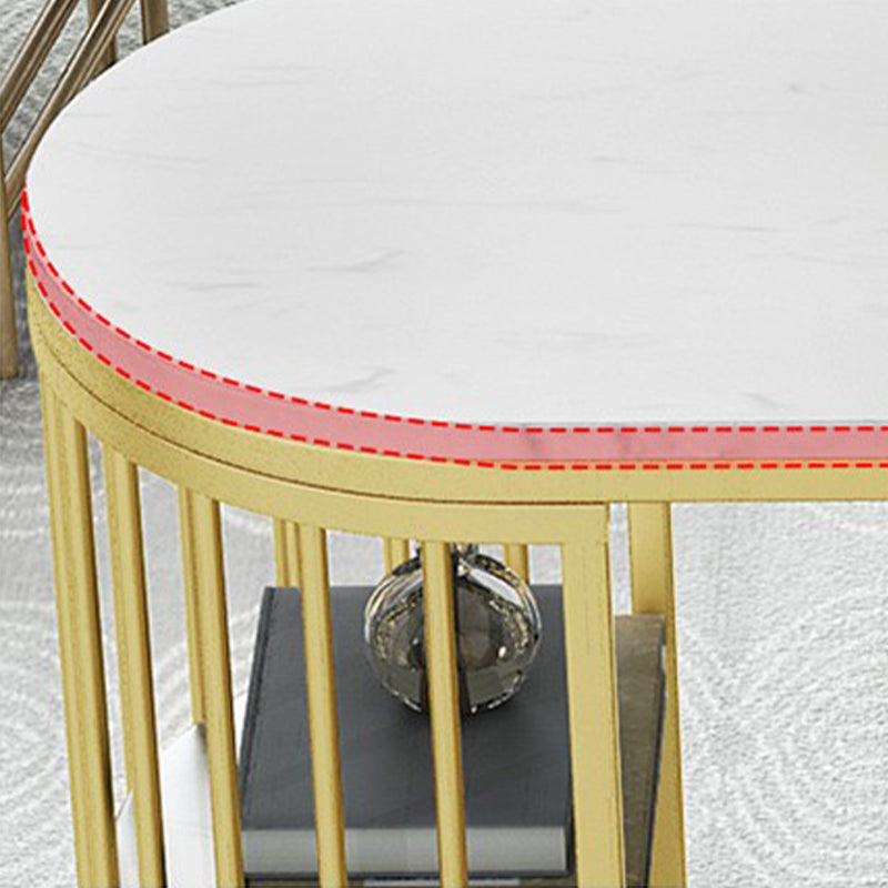 Glam Stone Bar Table Golden Base Storable Table for Living Room Clearhalo 'Bar Furniture' 'Bar Tables' 'bar_tables' 'furn' 'furn_bar_tables' 'Furniture' 'Kitchen & Dining Furniture' 7289298