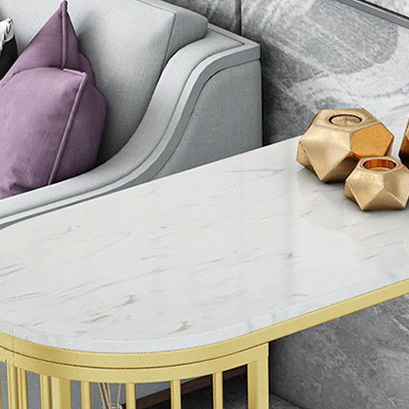 Glam Stone Bar Table Golden Base Storable Table for Living Room Clearhalo 'Bar Furniture' 'Bar Tables' 'bar_tables' 'furn' 'furn_bar_tables' 'Furniture' 'Kitchen & Dining Furniture' 7289299