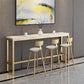Glam Style Rectangle Bar Table Golden Base for Milk Tea Shop Clearhalo 'Bar Furniture' 'Bar Tables' 'bar_tables' 'furn' 'furn_bar_tables' 'Furniture' 'Kitchen & Dining Furniture' 7289310