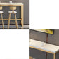 Glam Style Rectangle Bar Table Golden Base for Milk Tea Shop Clearhalo 'Bar Furniture' 'Bar Tables' 'bar_tables' 'furn' 'furn_bar_tables' 'Furniture' 'Kitchen & Dining Furniture' 7289316