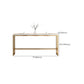 Glam Style Rectangle Bar Table Golden Base for Milk Tea Shop Clearhalo 'Bar Furniture' 'Bar Tables' 'bar_tables' 'furn' 'furn_bar_tables' 'Furniture' 'Kitchen & Dining Furniture' 7289320