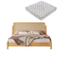 Letto standard rattan a colore solido letto tropicale con testiera