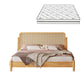 Letto standard rattan a colore solido letto tropicale con testiera