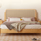 Letto standard rattan a colore solido letto tropicale con testiera