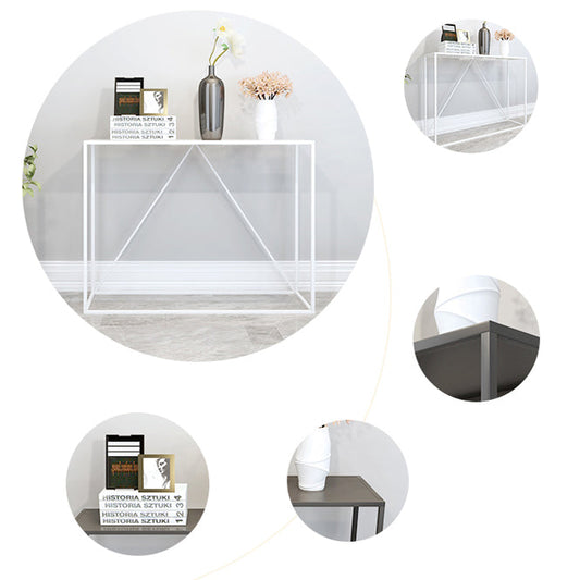 Contemporary Console Table Metal Rectangle Accent Table for Hall Clearhalo 'Console Tables' 'console_tables' 'Entry & Mudroom Furniture' 'furn' 'furn_console_tables' 'Furniture' 7289810